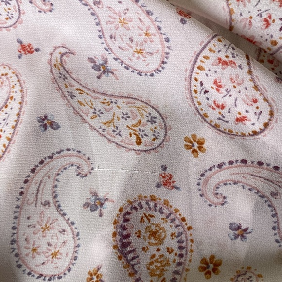 Zara pale pink paisley print blouse long sleeves size Medium, oversized - Picture 10 of 10